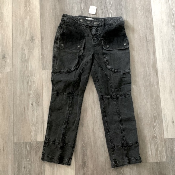 FREE PEOPLE We The Free Hot In It Moto Pants NWT Washed Black - Picture 5 of 16